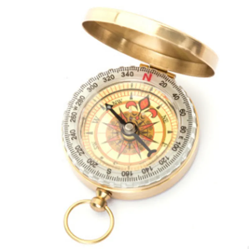 Mechanical Pocket Watch with Metal Compass Luminous Outdoor