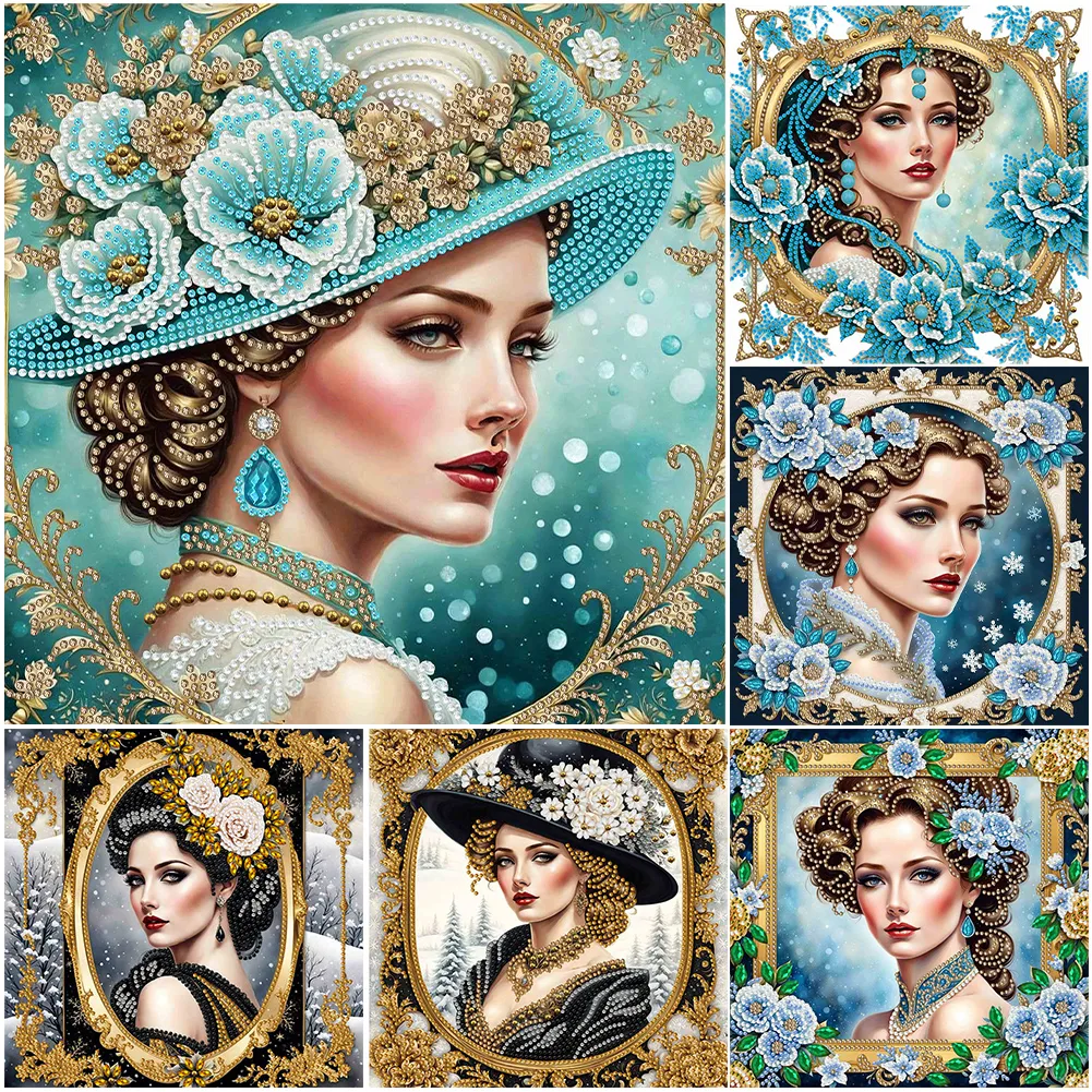5D DIY Partial Special Shaped Drill Diamond Painting Kit: Noblewoman ...