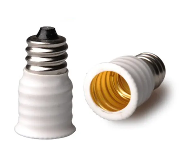 10-Pack E12 To E14 Light Bulb Socket Adapters - Convert Candelabra To European Base
