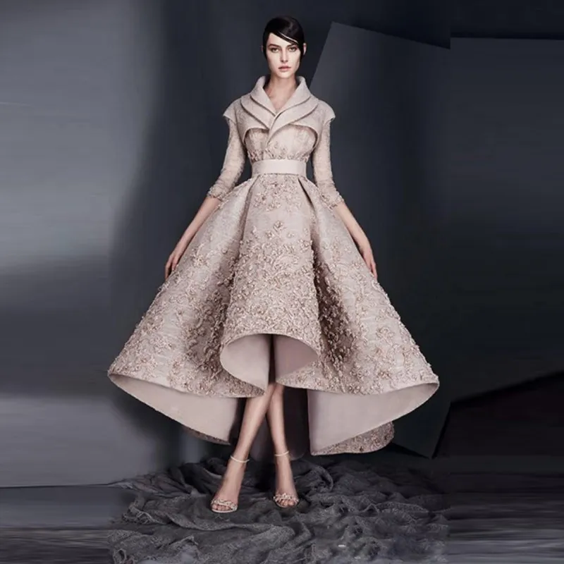 Evening Dresses Lace Appliques Long Sleeve Satin Ruched A-Line Formal Party  Gowns from Dhgate Evening Dresses - price 431.44