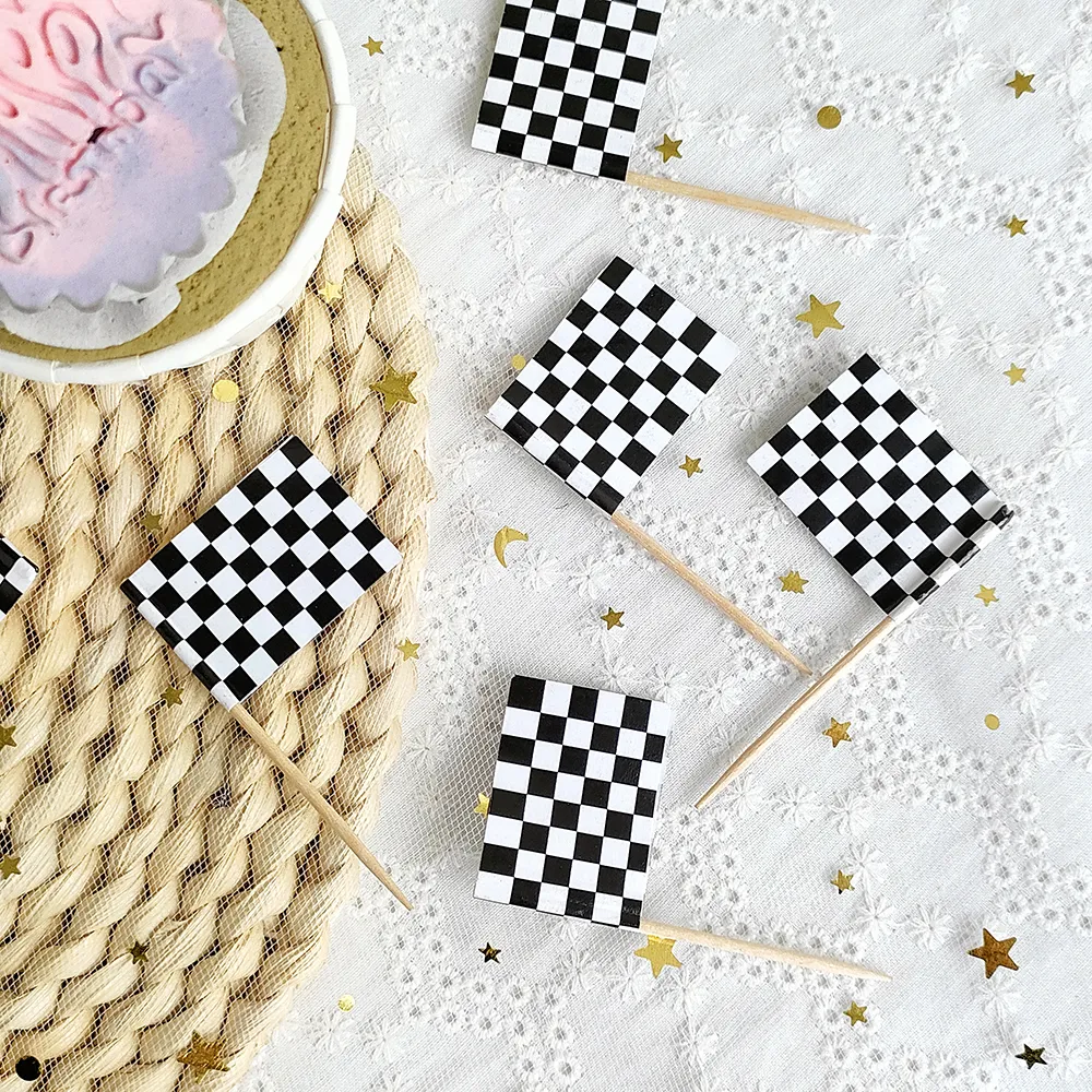 DHgate.com:10pcs Checkered Flag Race Car Cake Topper, Racing Birthday Party Decorations with Toothpicks:Home & Garden dhgate-com-10pcs-checkered-flag-race-car-cake-topper-racing-birthday-party-decorations-with-toothpicks-home-garden