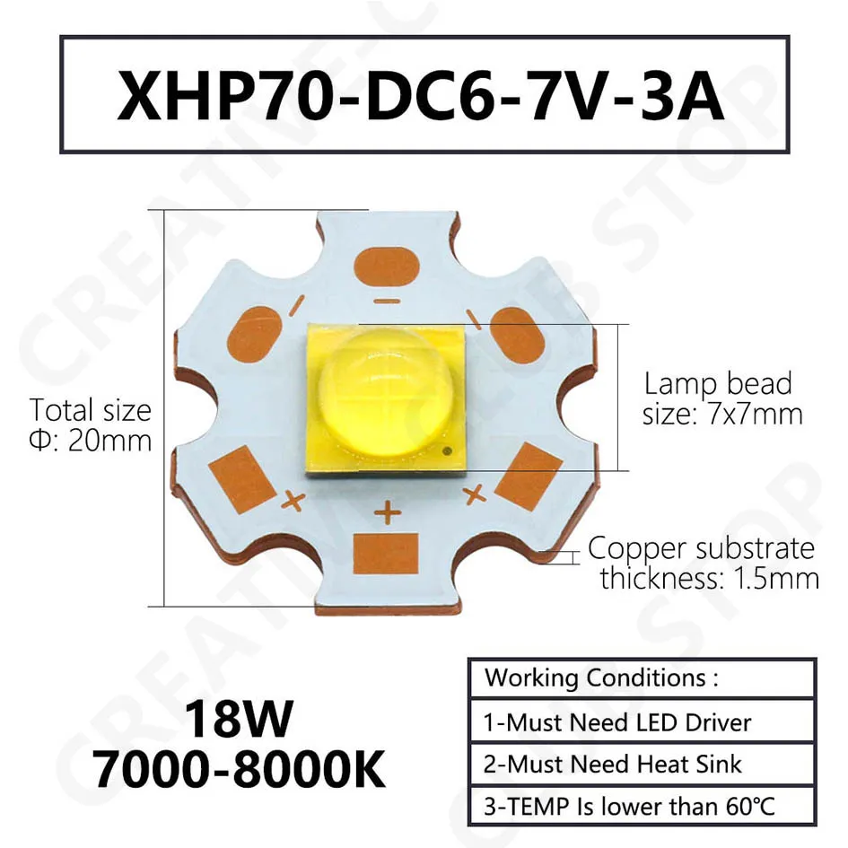 Led Module Xhp90 LED Lamp Beads: Select by Wattage & Voltage for DIY Lighting