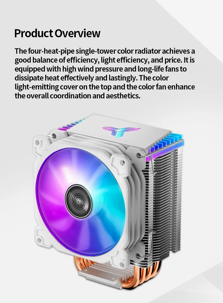 JONSBO CR-1400 4 Heat Pipe Tower CPU computer cooler with ARGB PWM ...