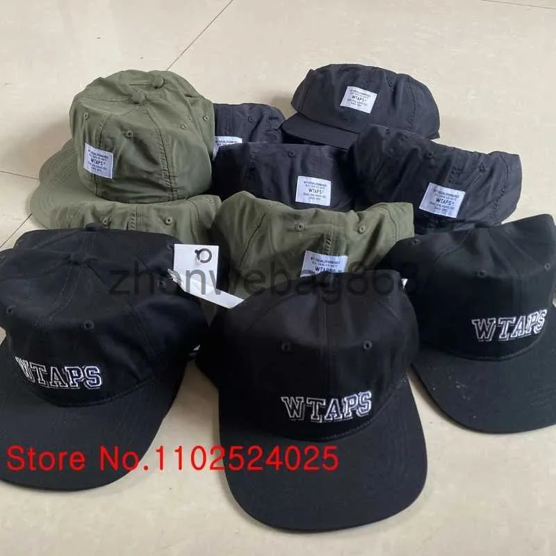 Ball Caps WTAPS Black Green Baseball Hat Mens 1 1 Street Hip Hop