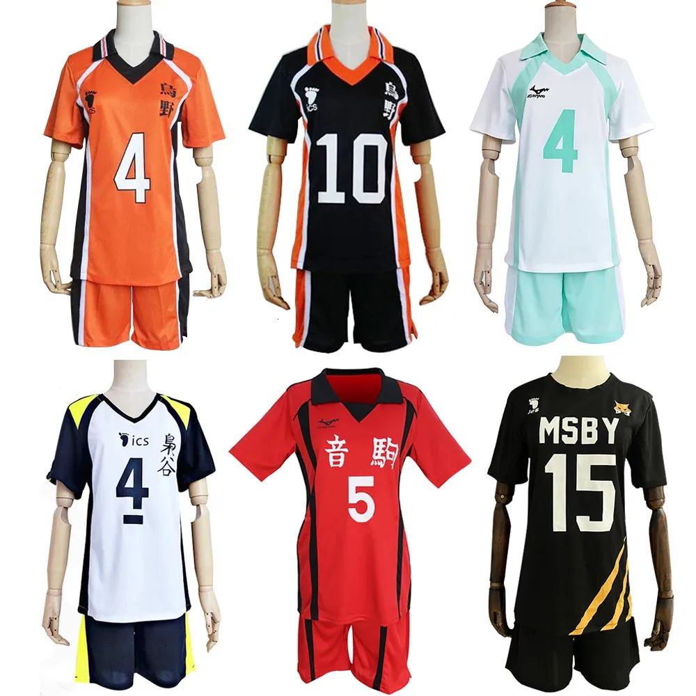 22 Styles Haikyuu Karasuno Sportswear Cosplay Nekoma High School Volleyball Club Shoyo Hinata Team Uniform Shirt Jerseys 240625
