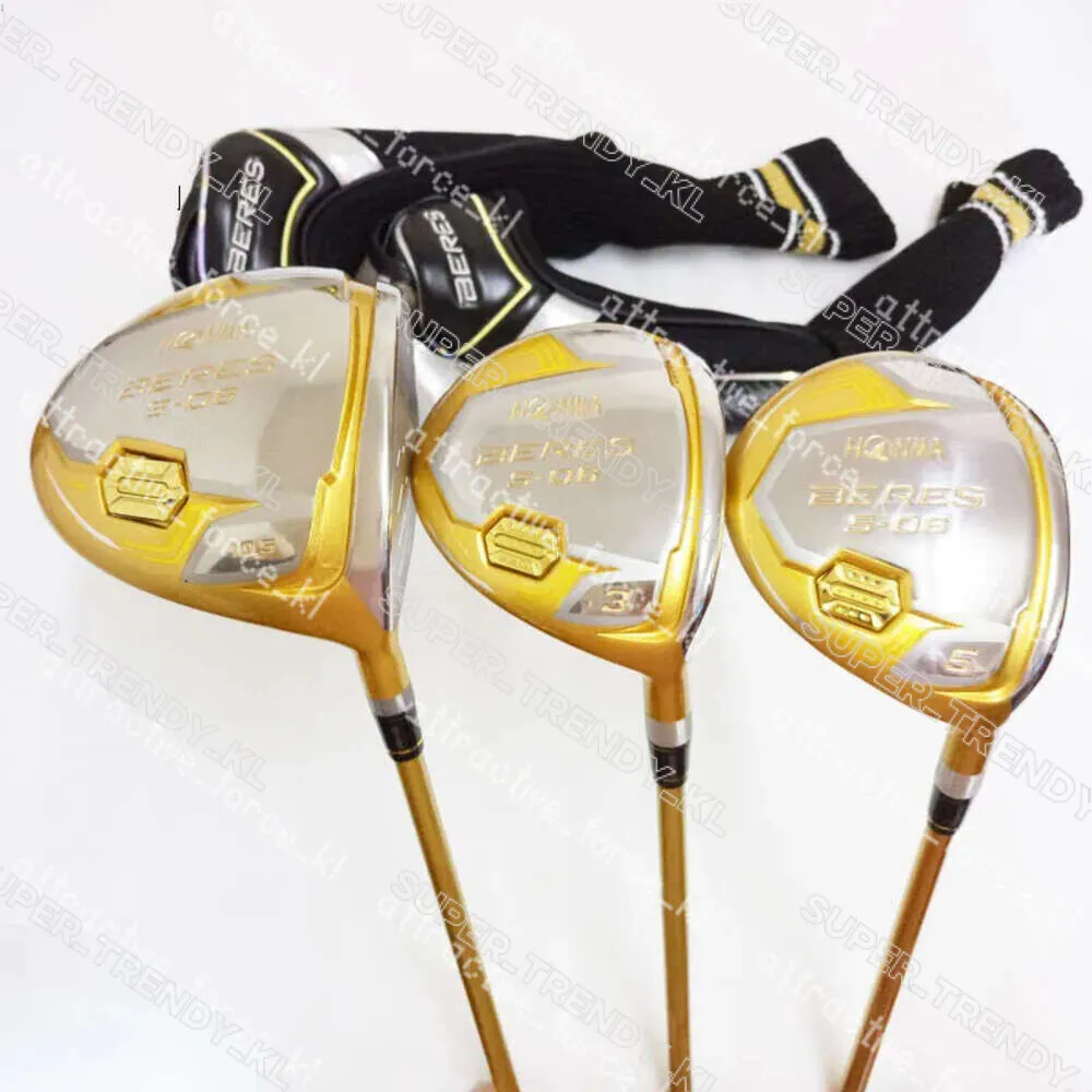 Mens Right Handed Golf Wood Set HONMA Beres S-06 4 Star Driver and
