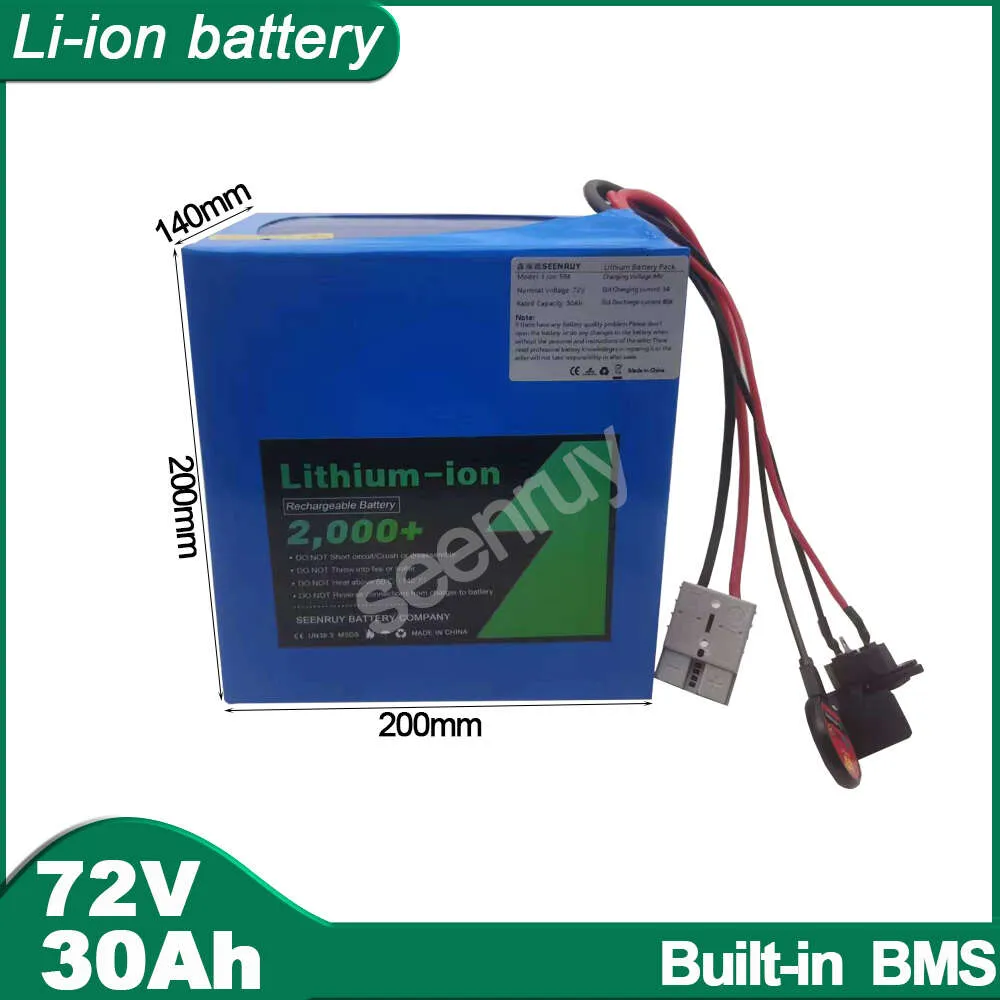 thumbnail image 2 of BtrPower 72V 20Ah/25Ah LiFePO4 Ebike Battery - 50A/80A BMS, For 500W-2000W Motors 2 of 6