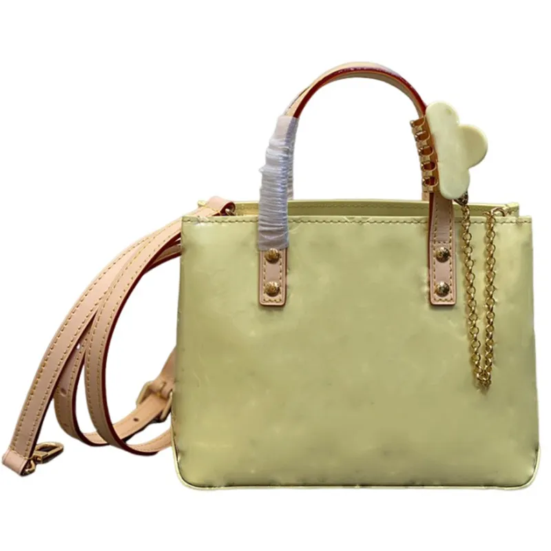 Light Green Luxury Genuine Leather Mini Tote Crossbody Bag for Women