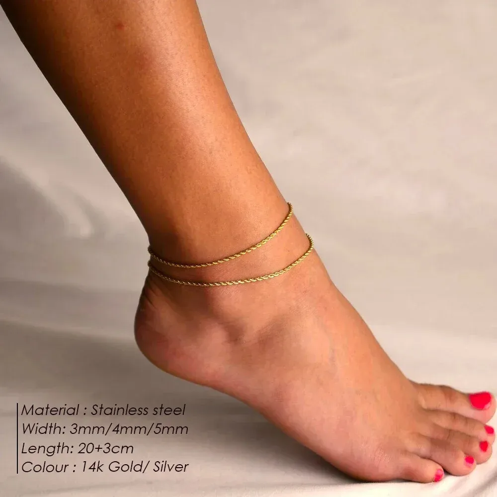 Stainless steel anklets wholesale best sale