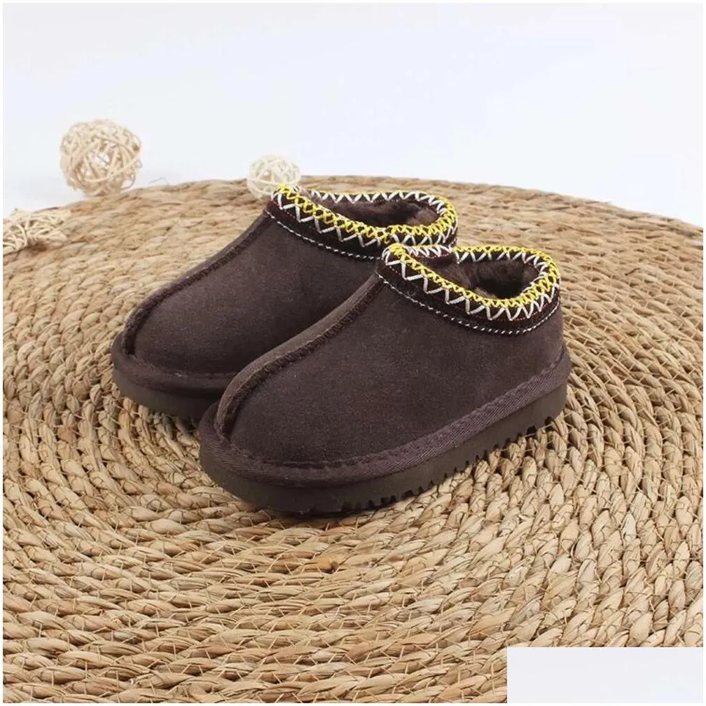 Ugg Shoes Ugg Kids Ugg Tasman Slippers Dark Brown Childrens Fluffy