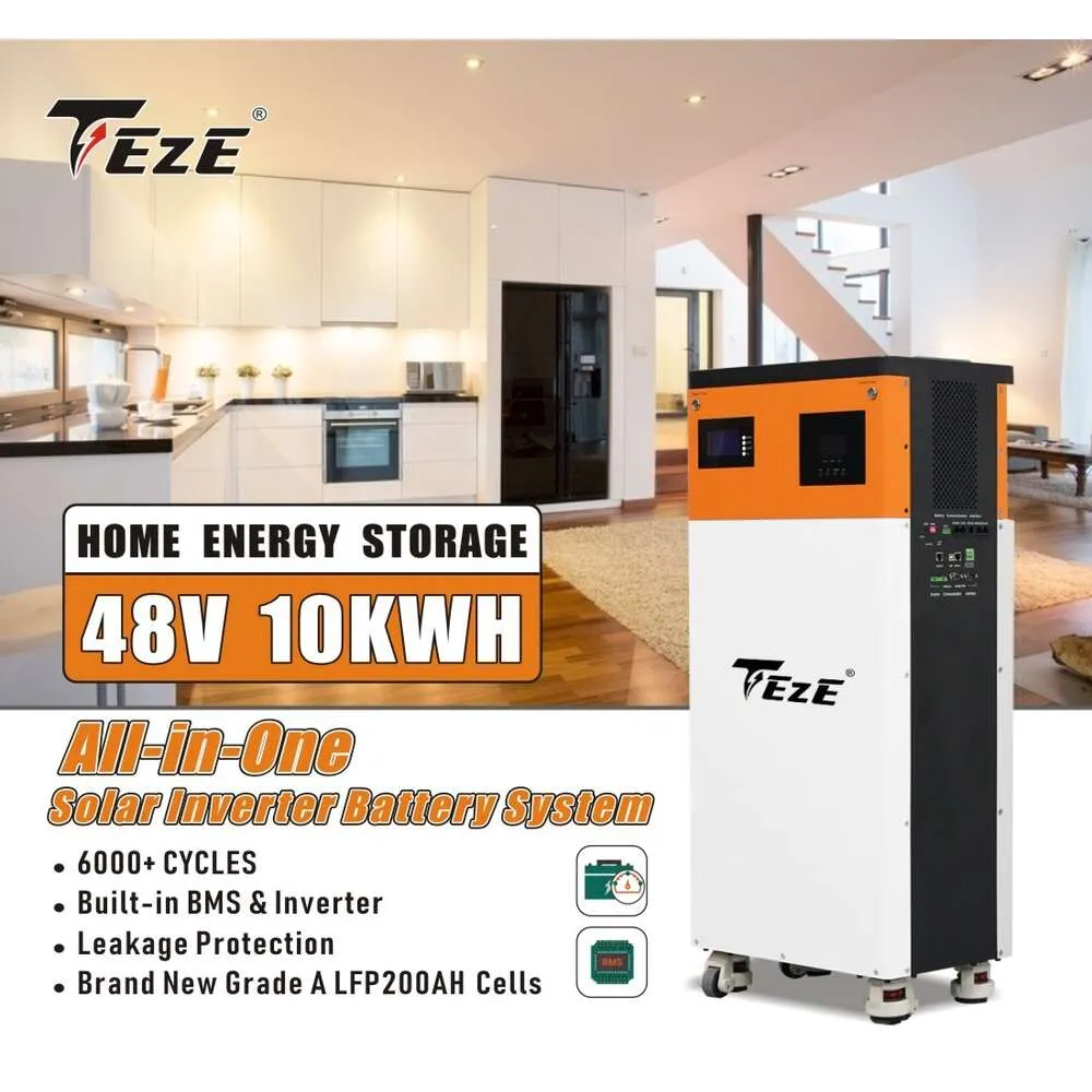 48V 10kWh LiFePO4 Powerwall Battery 200Ah 51V Built-in Inverter Home ...