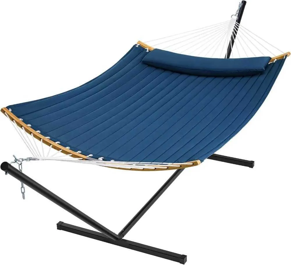 Heavy Duty Curved Rod Blue Hammock Hanger With Bracket Detachable And Portable Carry Bag For 2 People Ideal For Outdoor Use S246216 From Qiaomaidou08 166.2 DHgate.Com