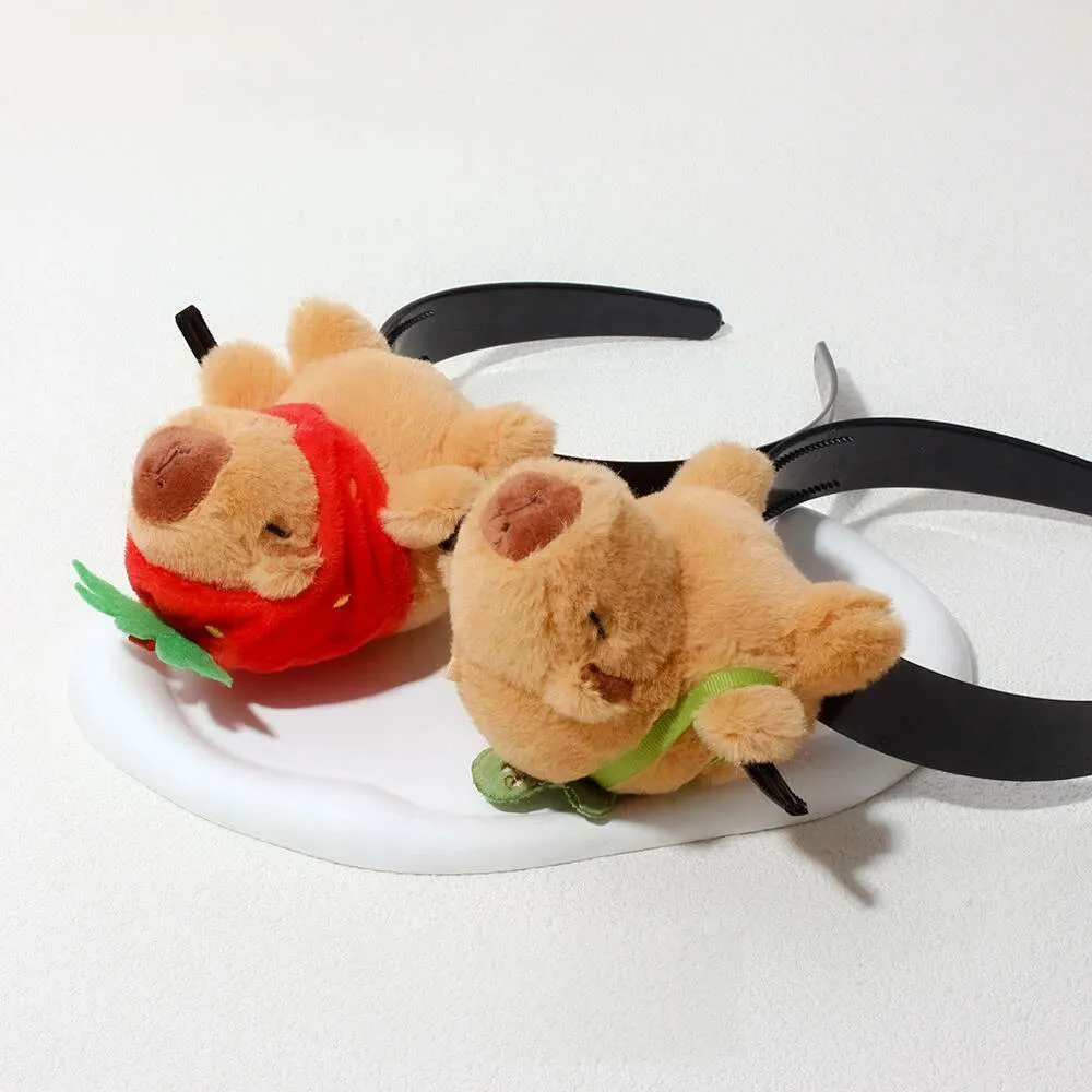 Capybara Kinr Plüsch Stirnband Cartoon Anime Puppe Haarband Waschen Gesicht Bünl Haarband Herbst/Winter Kopf Beckung Mädchen Geschenk
