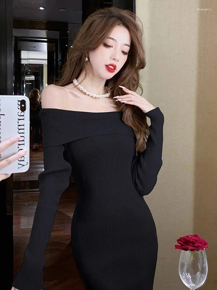 Knitted Off-Shoulder Long Sweater Dress for Women Casual Autumn Winter Midi  Bodycon Wrap from Dhgate Basic & Casual Dresses - price 38.97
