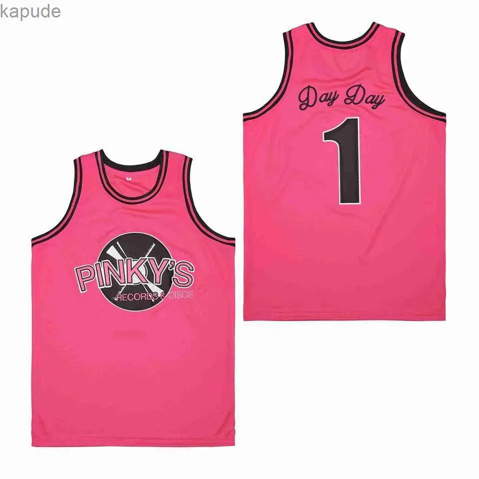 BG Pinky Record Shop Basketball Jersey: Embroidered Outdoor Hip Hop Jersey  in Pink