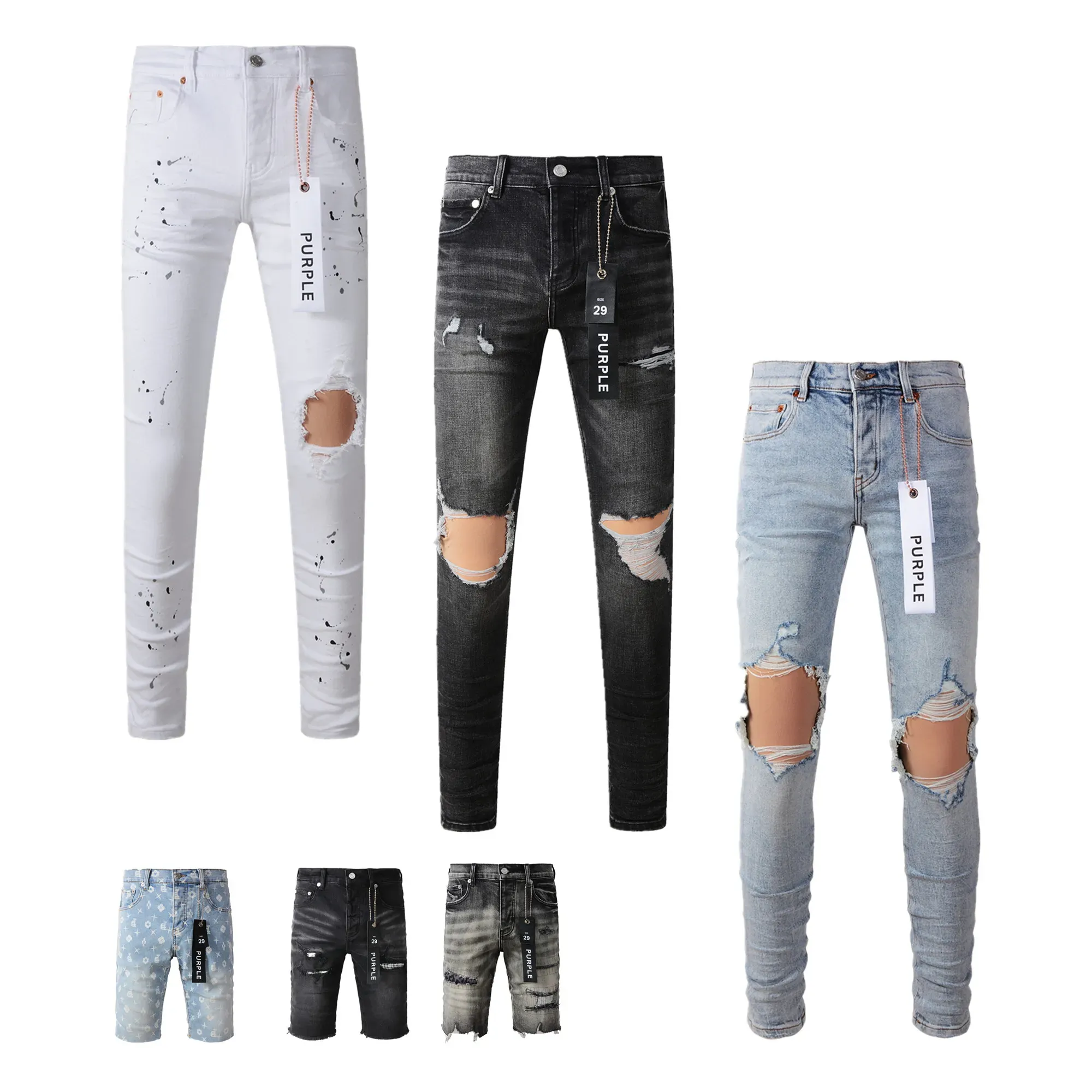Designer Jeans For Uomini: Strappato Hip Hop High Street Moda