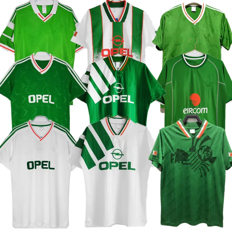 Retro Ireland Soccer Jersey Eire Football T-Shirt 1990s Retro Ireland Soccer Jersey Eire Football T-Shirt 1990s