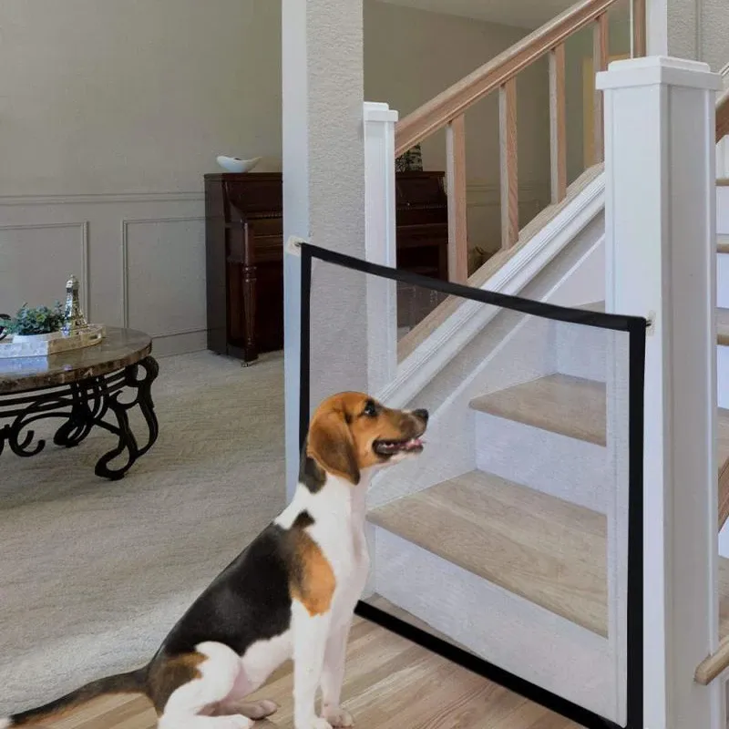 DHgate Portable Breathable Mesh Dog Gate 4 Pack Hook Safety Gates for Small Medium Dogs and Pets Home Garden