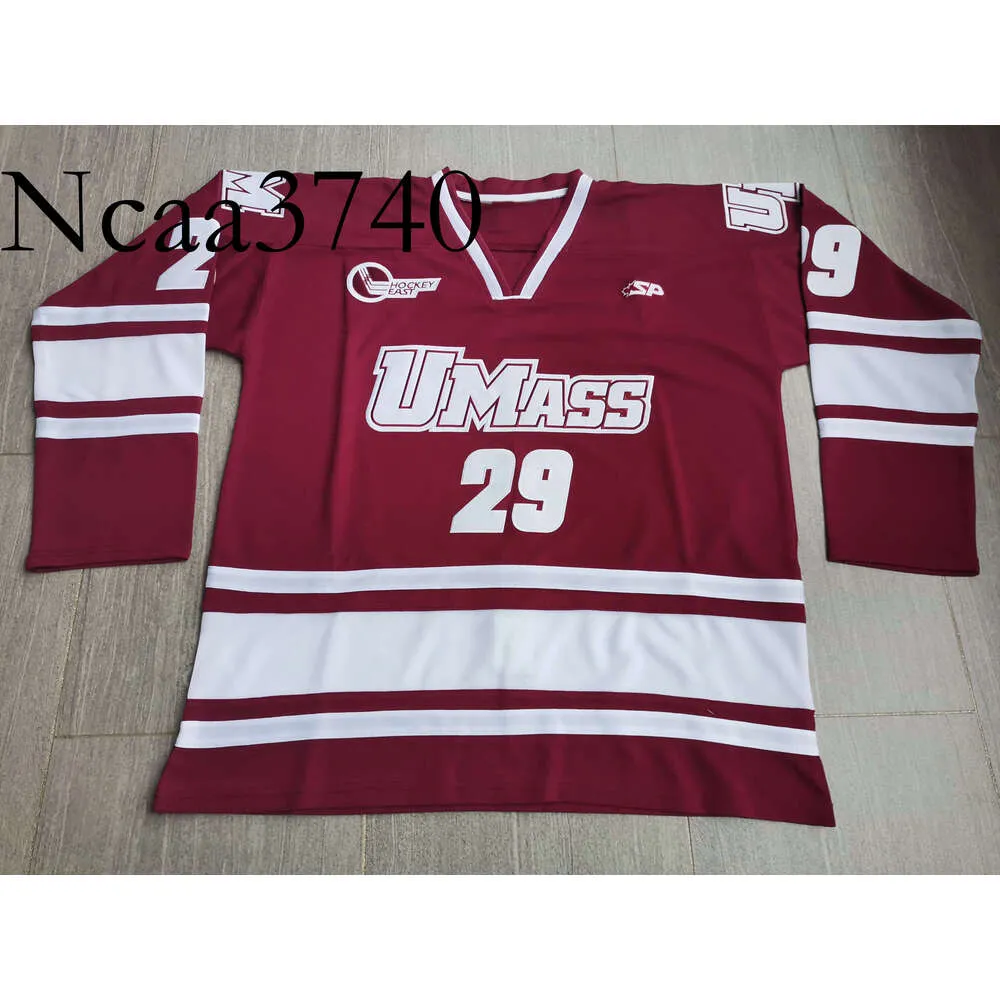 N374 Hockey jerseys Physical photos Jonathan Quick UMass Minutemen Men Youth Women High School Size S 6XL or any name and number jersey