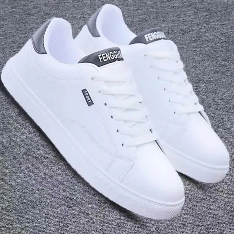 Stylish White Men\u0026#039;s white sneakers for Summer - Board White Fashion  Shoes - Zapatillas Hombre Chaussure Homme 240626