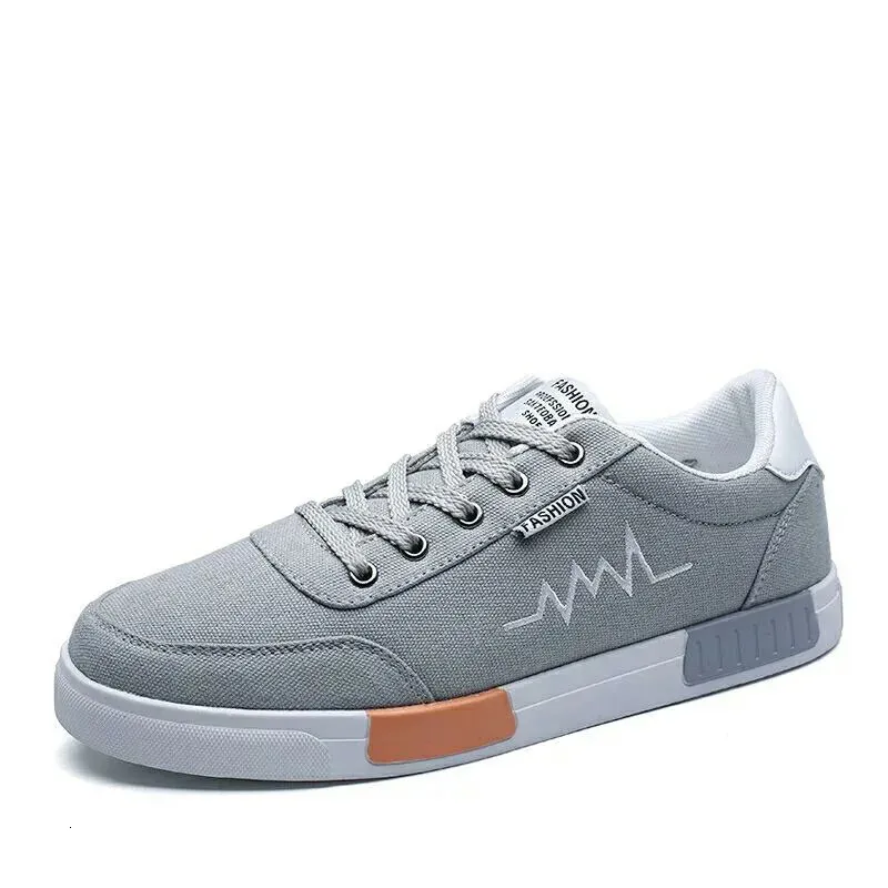 Men's Canvas Lace-Up Sneakers: Breathable Summer Shoes for Casual Wear