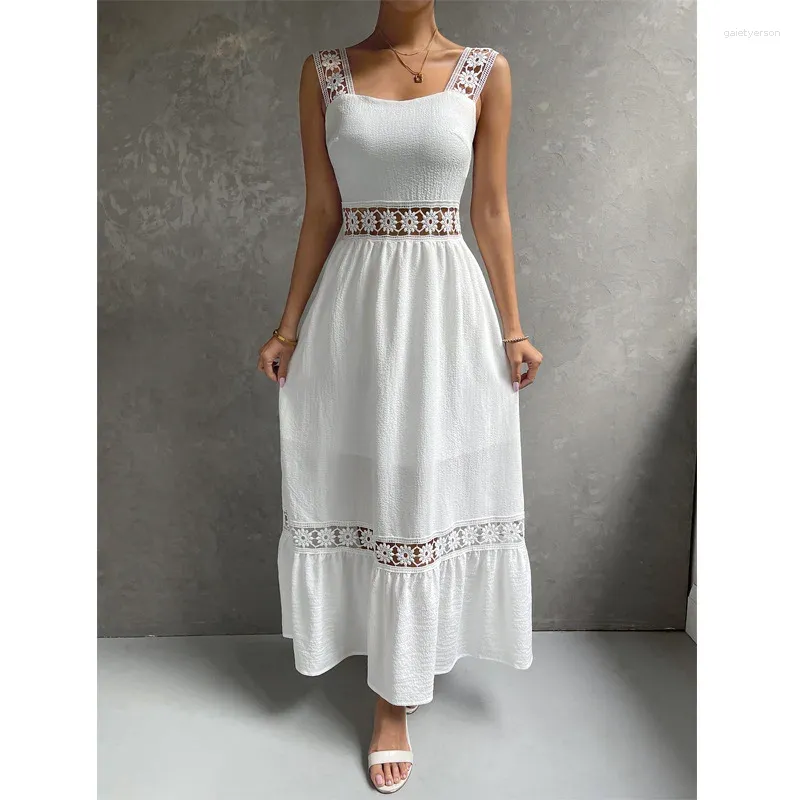 Ladies white sundress best sale
