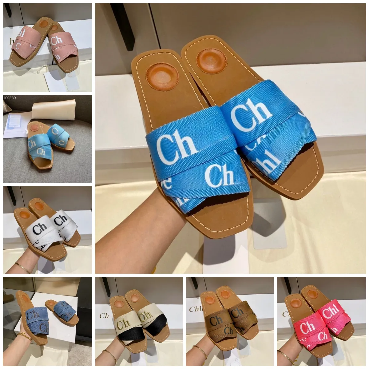 Designer Schoenen Sandalen Slipper Zomer Dames Casual Dikke Bodem Net Rode Platte Dames Slippers Multi Kleuren Kanten Letter Canvas Muilezels Slippers Zomer Strand Sandalen Van 21 24 DHgate