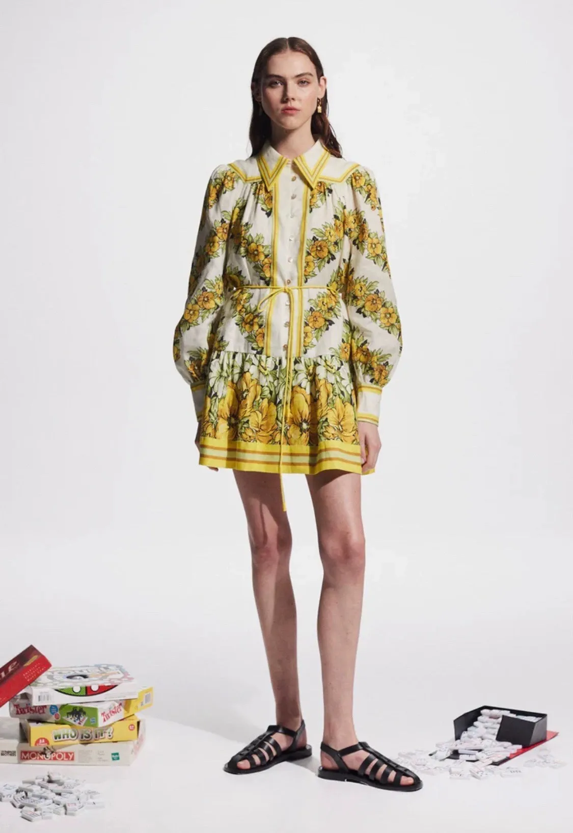 linen dress singapore Rose Organic Linen Dress | Button Up Dress | Beachwear Singapore Small main image 1