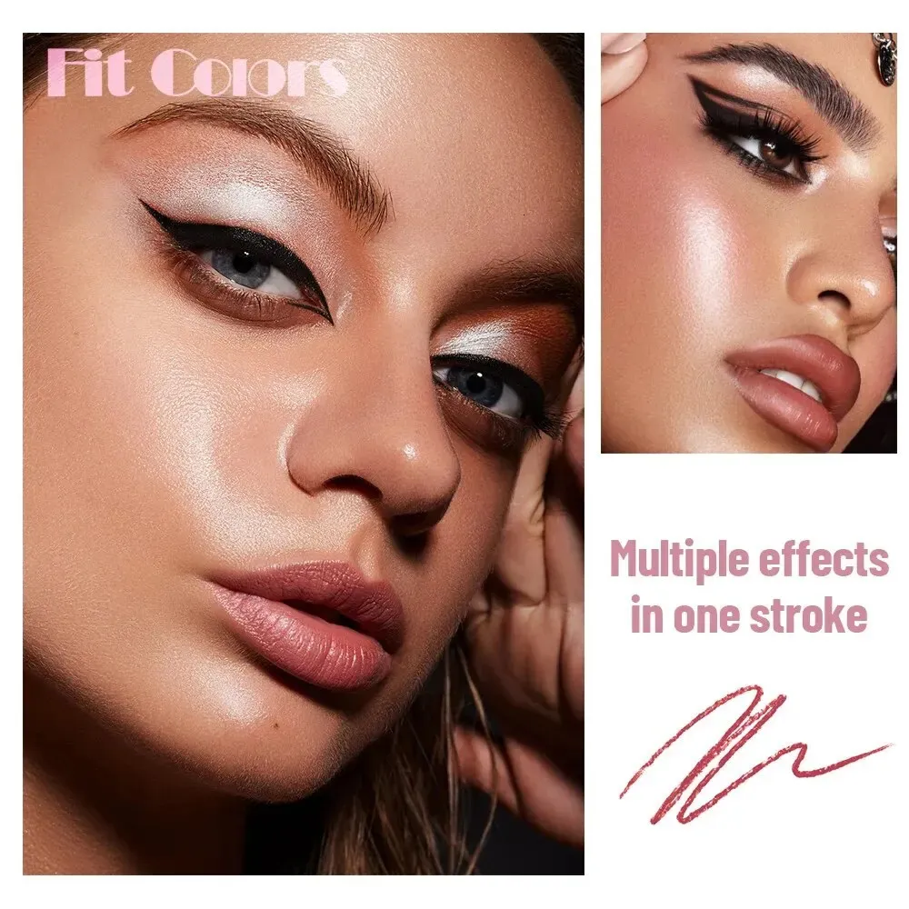 4-in-1 Make-up Stift Multifunktion - Eyeliner, Lippenstift, Augenbrauenstift & Highlighter In Einem - Reisegröße, Grün