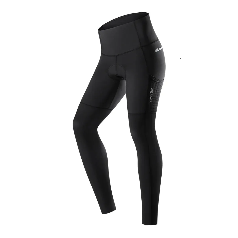 Wosawe Shorts de cyclisme rembourrés 4D pour femmes