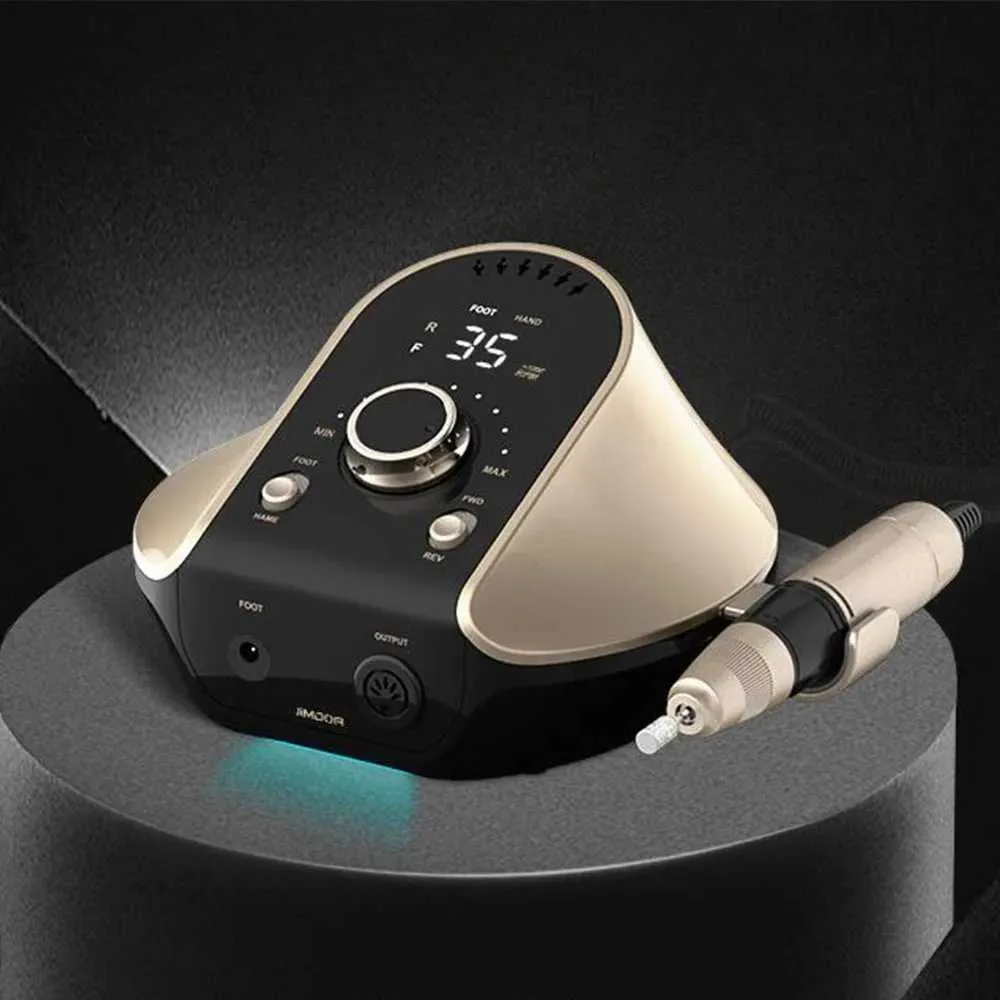Machine For Nails Design Professional Nail Drill Machine - 35000 RPM Electric Nail File, Gold ...