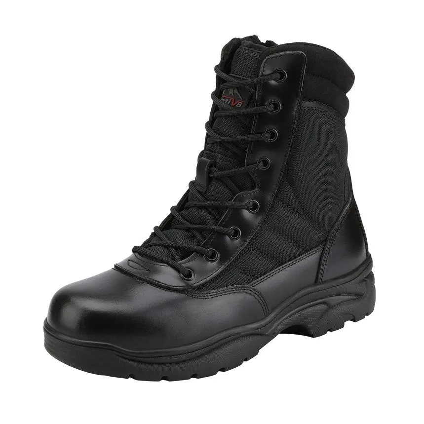 Bulk Mens Military Tactical Work Boots With Side Zipper Casual Leather Motorcycle Combat Waterproof Shoes For Men 6 8 Inches Drop Delivery Available From Yumshoe 34.82 DHgate.Com