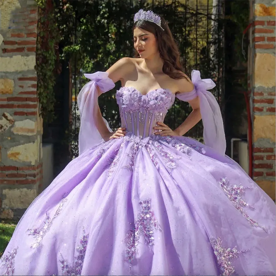 fitted lace wedding dress A-Line Off Shoulder Tulle Lace Purple Short Prom Dress, Cute Purple Homecoming Dress US 6 / Purple
