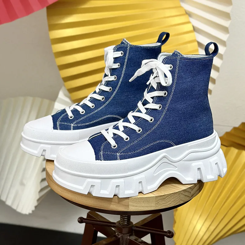 DHgate.com:Mens Thick Sole High-Top Casual Sneakers - Mori