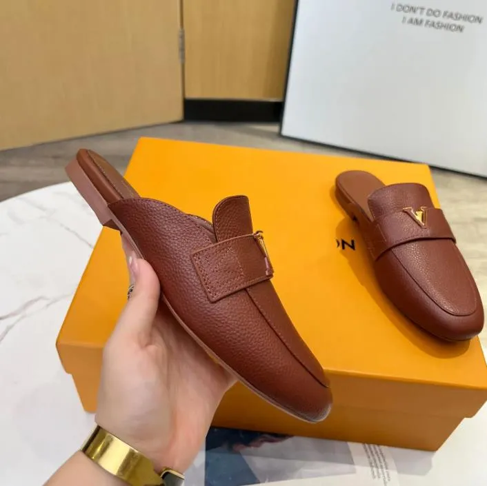 Open Back Louis Vuitton Upper Case Flat Loafer LOUIS VUITTON