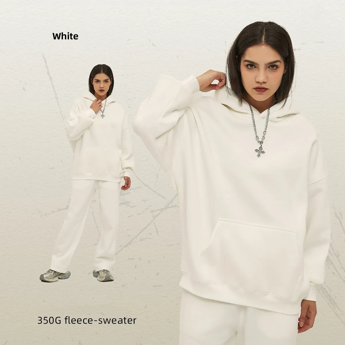 DHgate.com:Oversized Cashmere Blend Hoodie - 350g Thickened