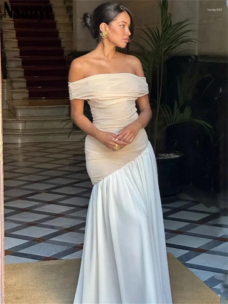 backless off the shoulder dress Off Shoulder Ivory Lace High Slit Backless Chiffon Wedding Dress AWD1659