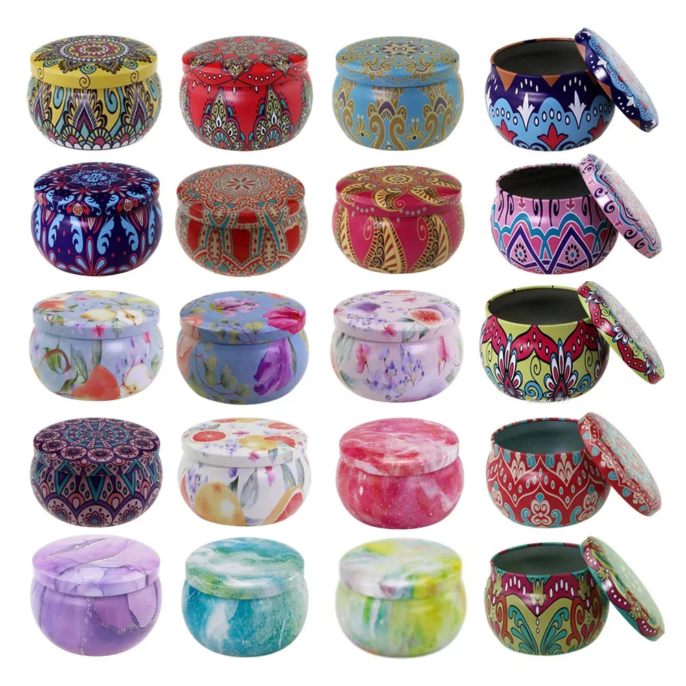 Metal Candle Containers 4.4 Oz Round Tin Cans with Lids for Candle ...