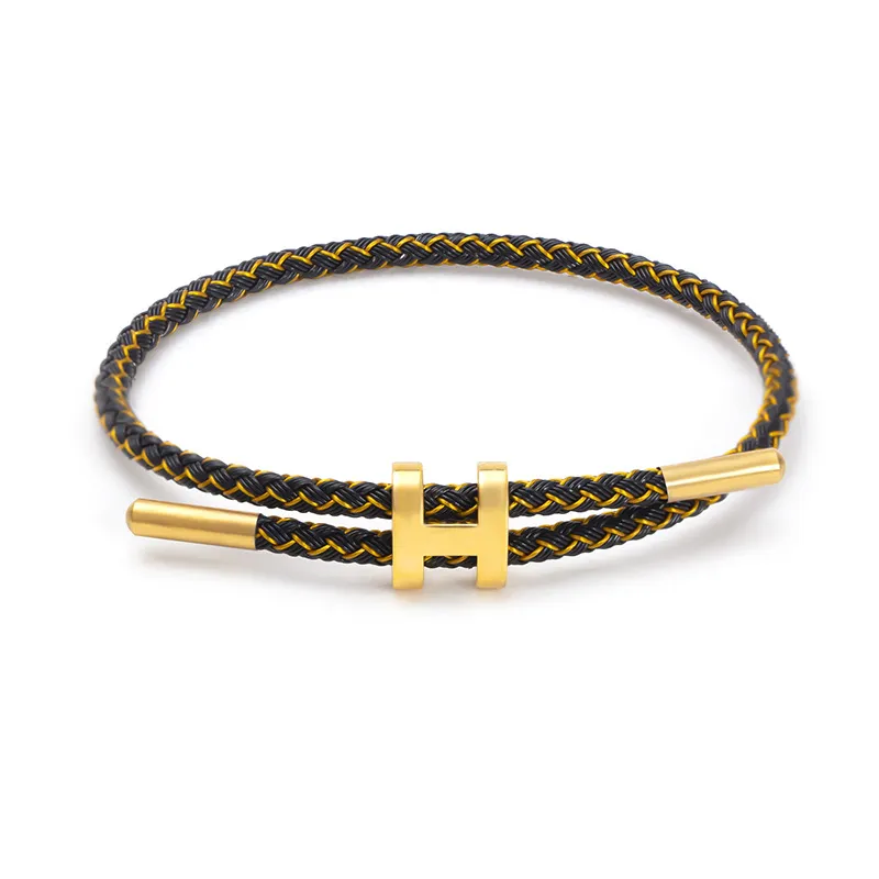 Bracciale Regolabile In Corda Metallica Titanio Con Fibbia Placcata Oro, Per Donna E Ragazza, Lunghezza Max 23 Cm, Regalo - 4
