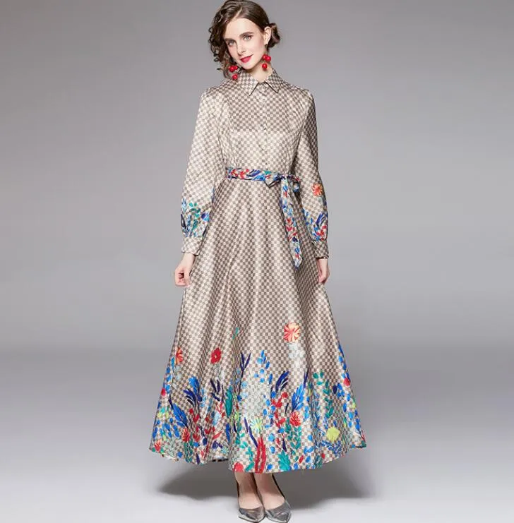 chinese dress ladies Shirt Dress in Leopard Silk main image 1