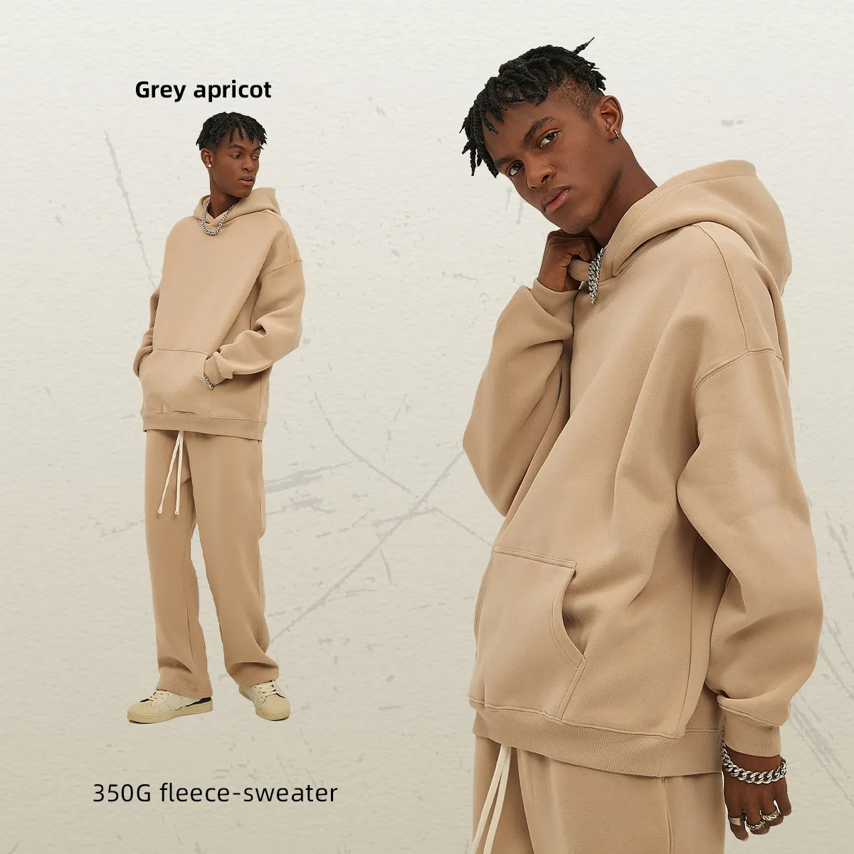 DHgate.com:Oversized Cashmere Blend Hoodie - 350g Thickened
