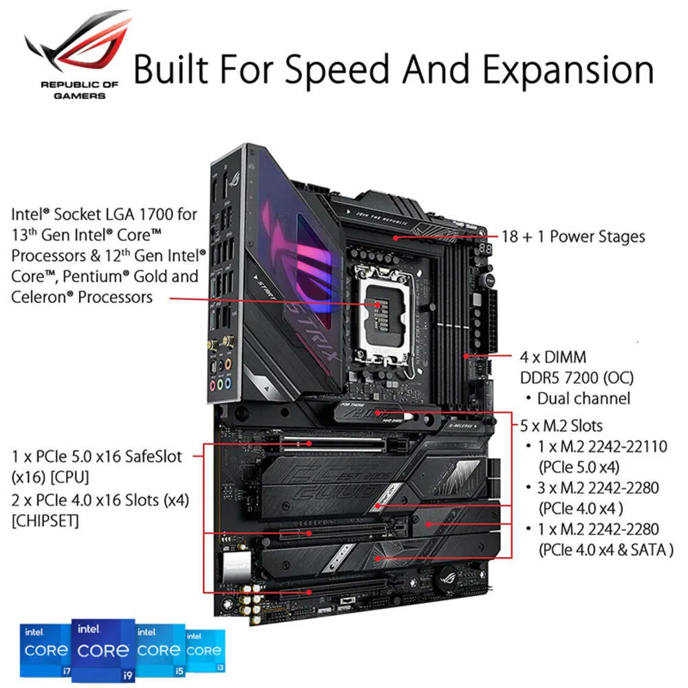 ASUS ROG STRIX Z790 E Gaming WiFi LGA 1700 DDR5 128GB PCI E 5.0 