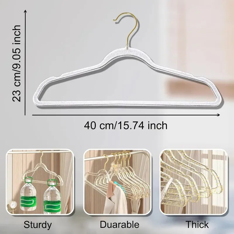 Plastic Coat Wilko Coat Hangers 16 40 Pack For Adult Closet Bling With Swivel Gold Hook And Notched Shoulders From Xing10 38.68 DHgate.Com