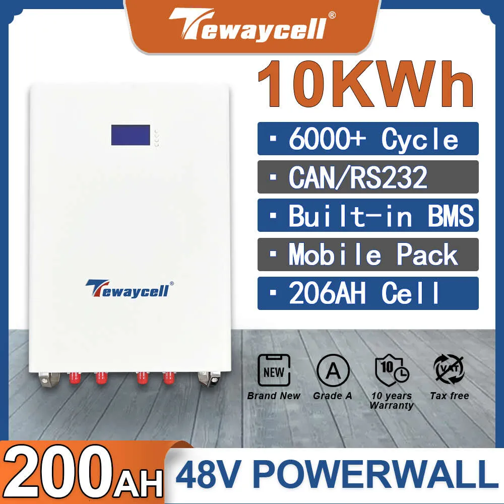 48V 200Ah LiFePO4 Battery Pack – 10 kWh Power, 6,000 Cycle, Built‑in BMS, 35% OFF