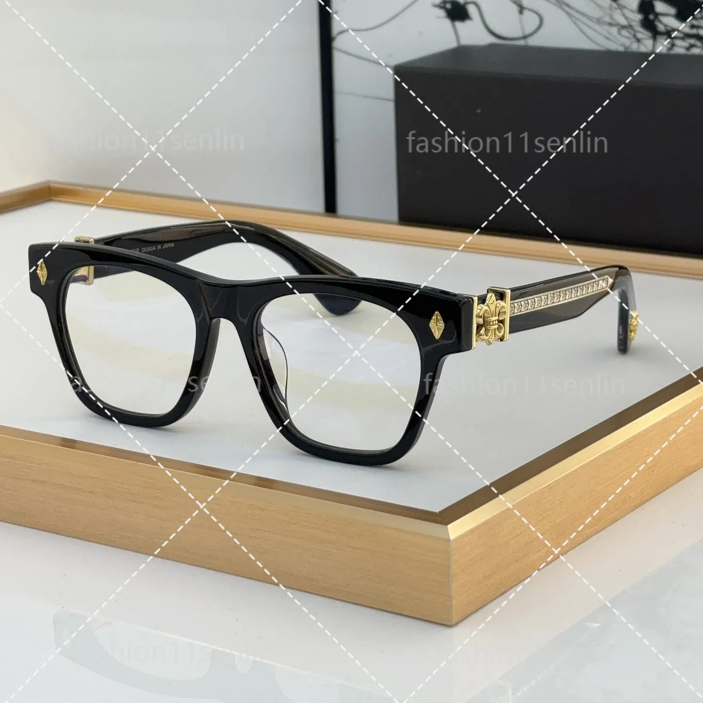 Unisex Retro Square Acetate Sunglasses Frames with Animal  display picture 3