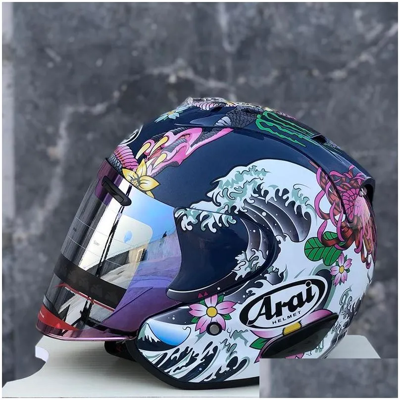 DHgate.com:Arai SZ-Ram 4 Oriental Blue 3/4 Open Face Helmet
