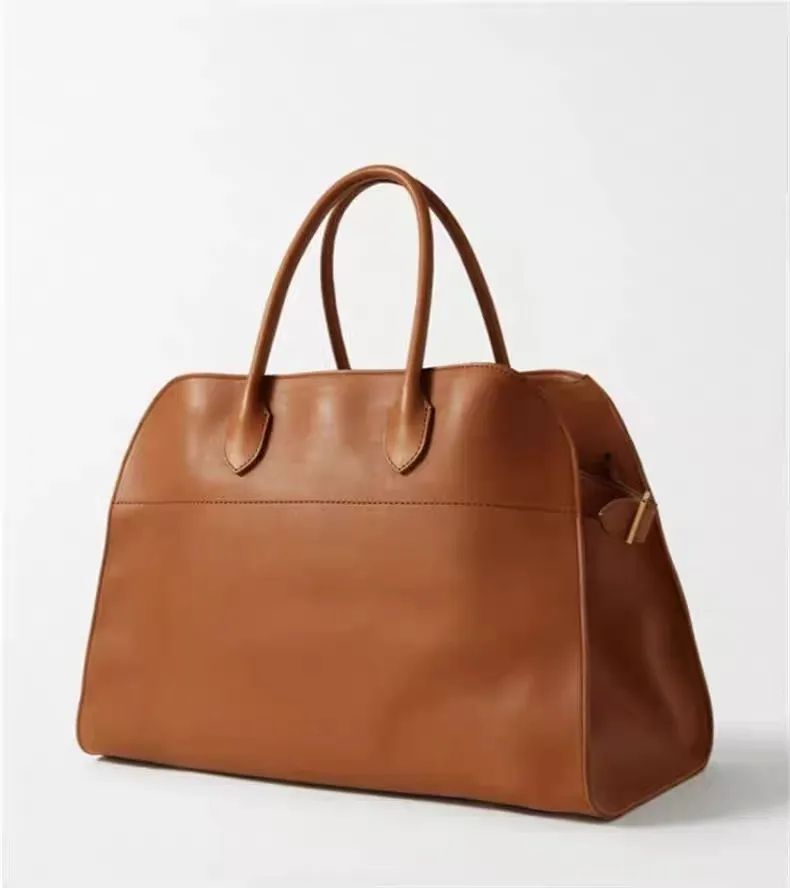 A* T R Bag Margaux15 Totes Large Capacity Margaux Handbag Park Tote Leather Luxury Women Designer Camdem Flat Shoulder Strap Closure