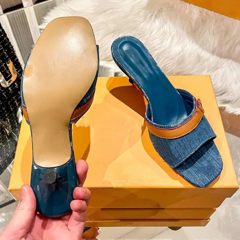 Gladiator Leather Sandals Women High Heel Stiletto Denim Genuine Leather  Slip-On 35-42 from Dhgate Sandals - price 79.73