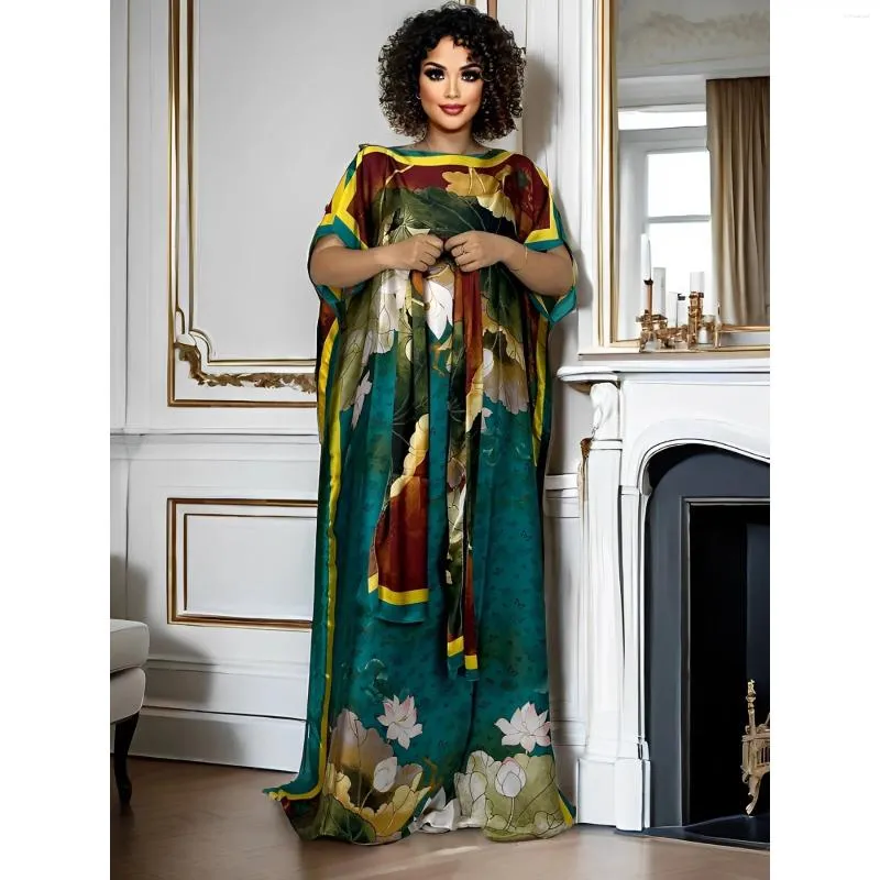 Ethnic Plus Size Green Geometric Paisley Print Maxi Kaftan Dress with Crew  Neck and Batwing Sleeves from Dhgate Ethnic Clothing - price 23.31