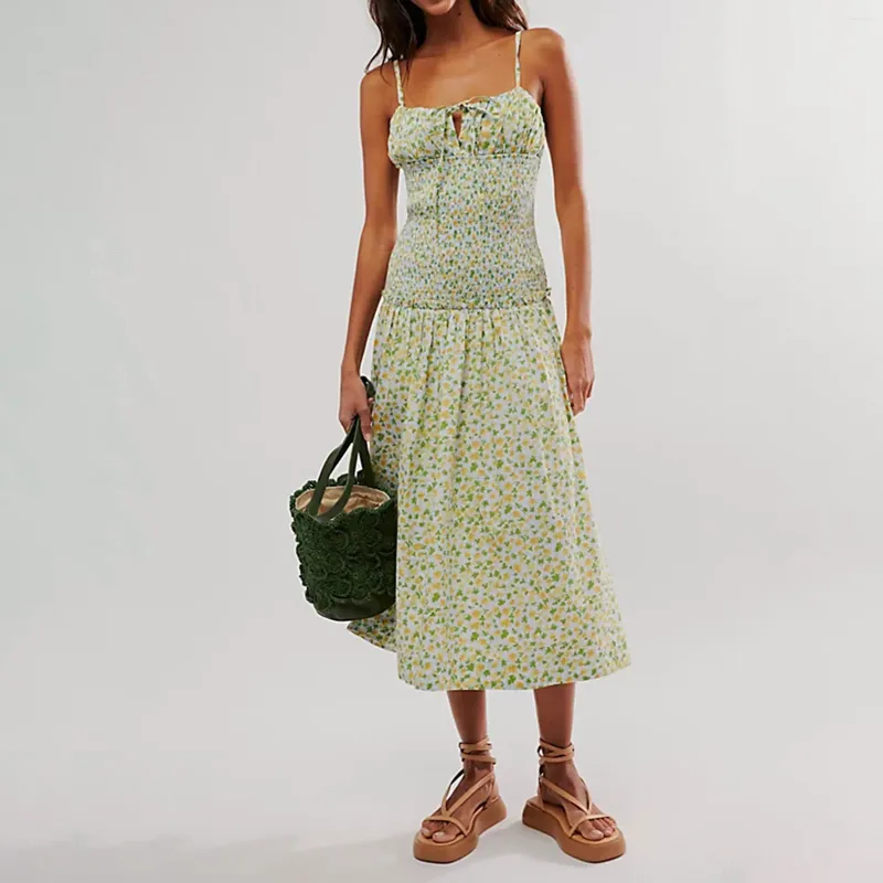 Casual Dresses Thin Adjustable Shoulder Straps Cami Dress Womens Midi  Sleeveless Drop-waist Scoop Neckline Holiday from Dhgate Basic & Casual  Dresses - price 20.66